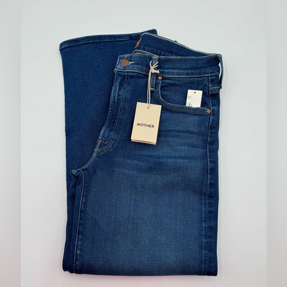 NWT MOTHER Denim Mid Rise Rambler Zip Ankle Jean Size 30